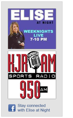 Elise at Night on Sports Radio 950 KJR